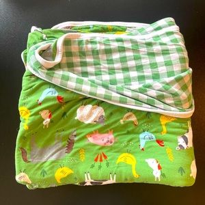 Little Sleepies Cloud Blanket Green Farm Animals